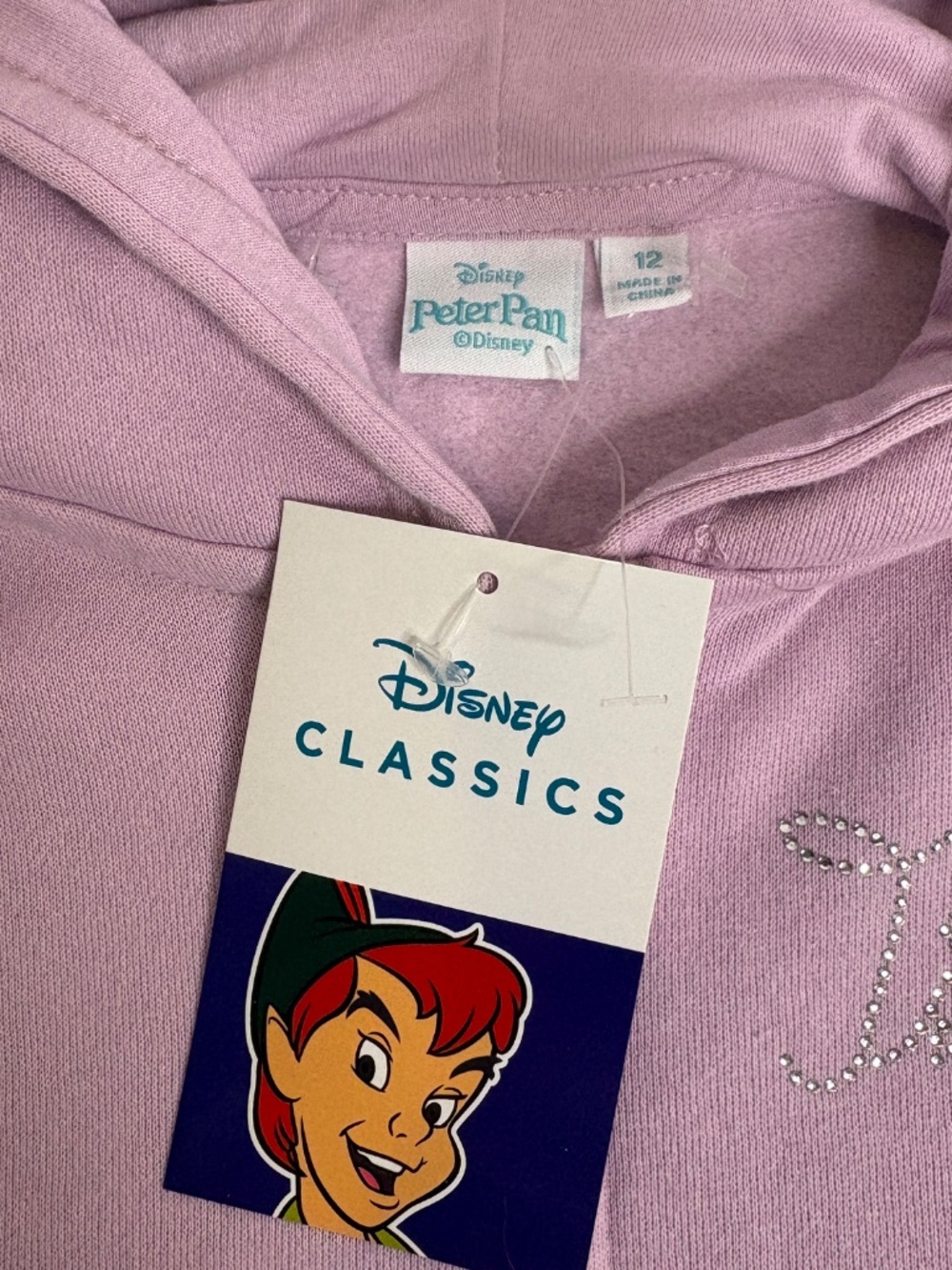 NEW Disney Peter Pan Classics Tinker Bell Girls Zip Up Hoodie Size 12 NWT - Picture 12 of 13